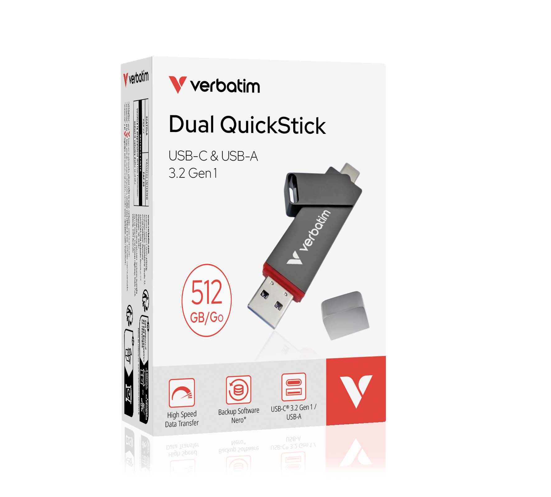 Verbatim Dual QuickStick Drive Type-C / USB 3.0 512GB